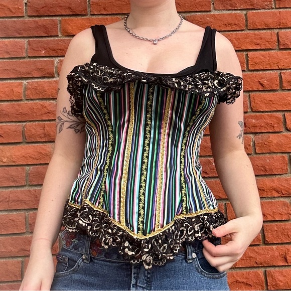 Vintage fantasy clowncore regency corset - Picture 9 of 13